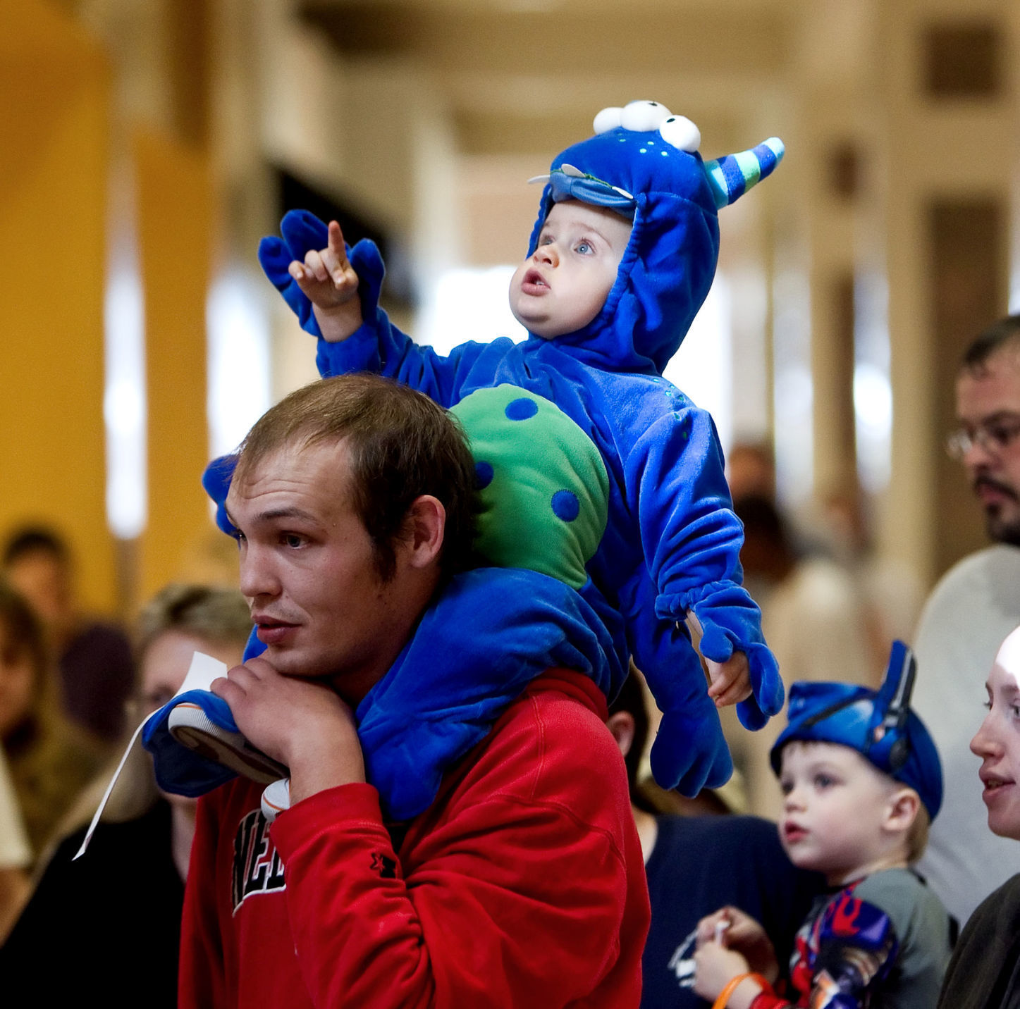 Trick-or-treat at a mall